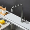 Køkkenarmatur m/kantet tud gunmetal