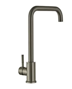 Køkkenarmatur m/kantet tud gunmetal
