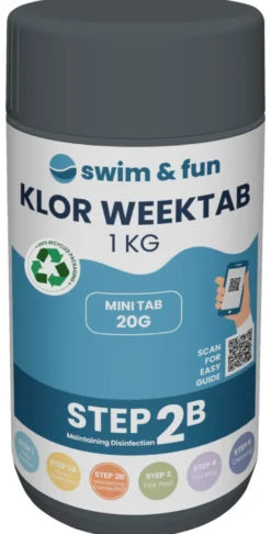Klor WeekTab langsomklor 1 kg - Swim & Fun