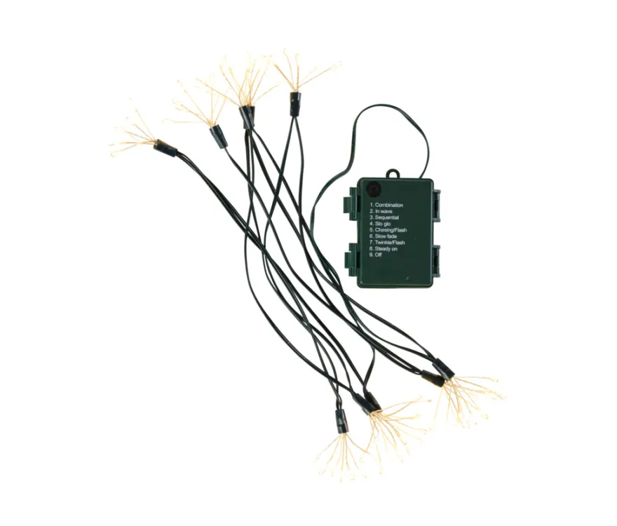 Klyngelys 70 LED m/timer og 8 funktioner 1,9 meter
