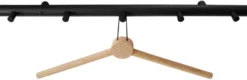 Knagerække egetræ sort 60 cm