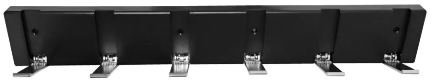 Knagerække flex sort 6 knager 48,4 cm