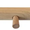 Knagerække m/3 knager egetræ 35 cm natur