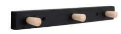 Knagerække sort/bøg 28 cm