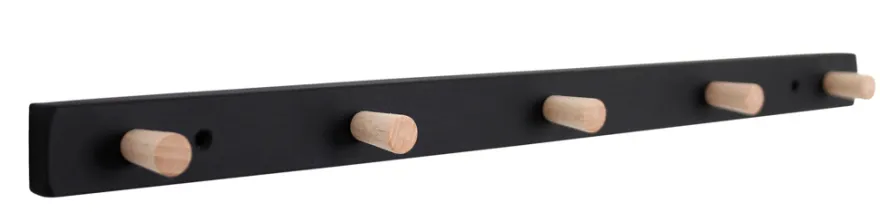 Knagerække sort/bøg 50 cm