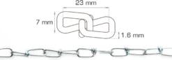 Knudekæde Ø1,6 mm x 5 meter