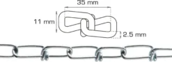 Knudekæde Ø2,5 mm x 2 meter