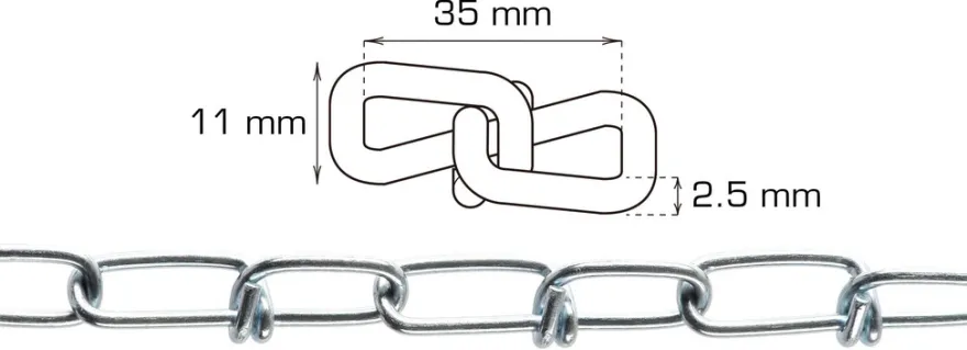 Knudekæde Ø2,5 mm x 2 meter