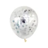 Konfettiballon 30 cm 5 stk. sølv