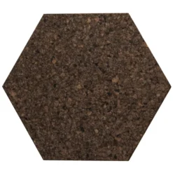 Korkpanel sekskant dark 6 stk.