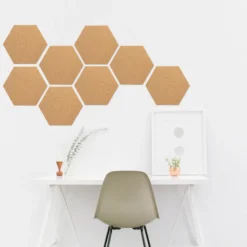 Korkpanel sekskant natur 6 stk.