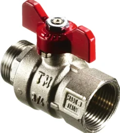 Kuglehane 1/2" muffe/nippel T-greb