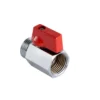Kuglehane 1/2" x 1/2" rødt greb