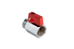 Kuglehane 1/2" x 1/2" rødt greb