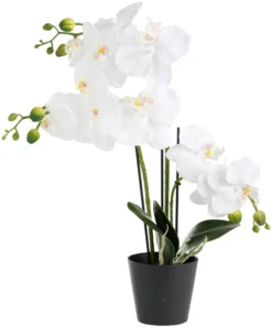 Kunstig orkidé hvid 46 cm