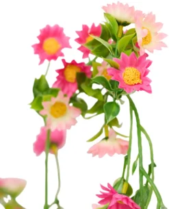 Kunstig blomsterranke lyserød 210 cm