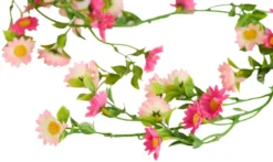 Kunstig blomsterranke lyserød 210 cm