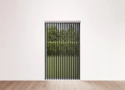 Lamelgardin sort 300 x 250 cm