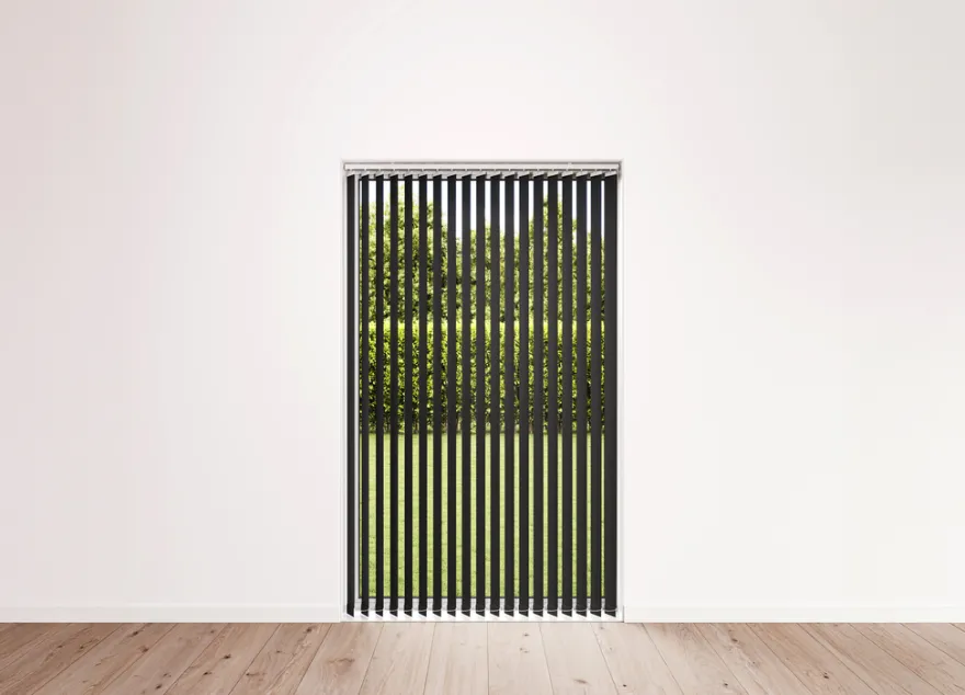 Lamelgardin sort 300 x 250 cm