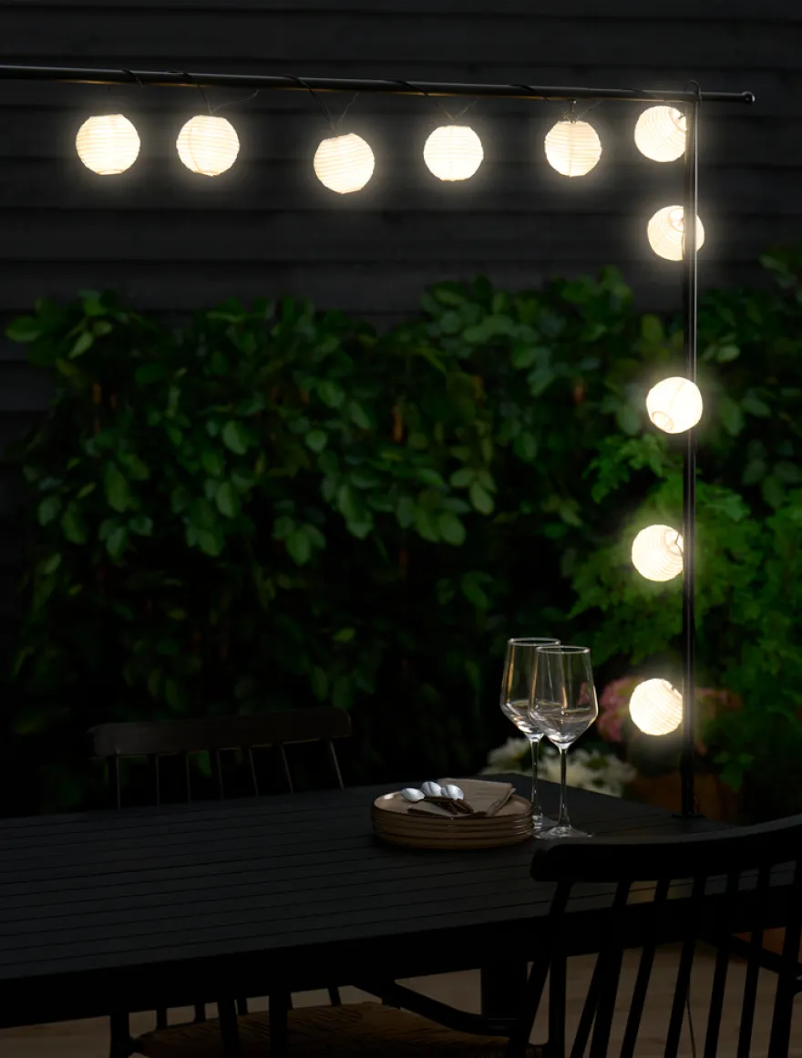 Lanternelyskæde med 10 LED-pærer - Garden®