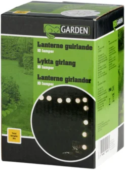 Lanternelyskæde med 10 LED-pærer - Garden®