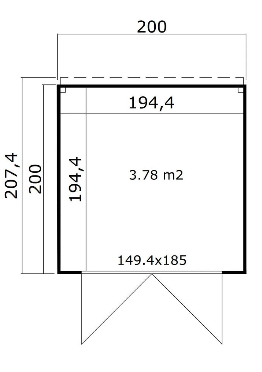 Lasita Maja redskabsrum Fynn 1 200 x 200 cm