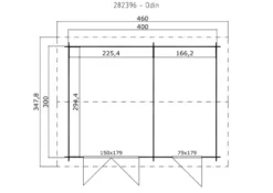 Lasita Maja redskabsrum Odin 420 x 320 cm