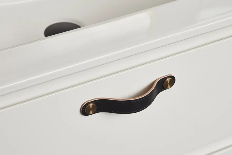 Læderstropper 12,8 cm sort 2-pk.
