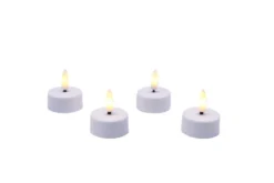 LED fyrfadslys m/fjernbetjening 4 stk.