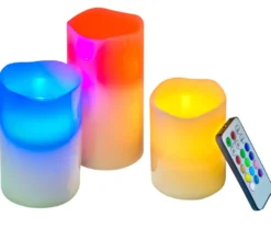 LED-bloklys med farveskift 3-pk.