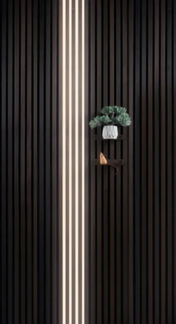 LED-lysskinne til akustikpanel sort 1 meter 4-pk.