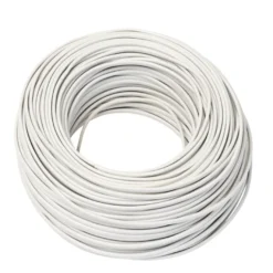 Ledning flad hvid 2 x 0,75 mm² 100 meter