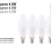LED-pære kerte E14 4,9 W 4-pk.