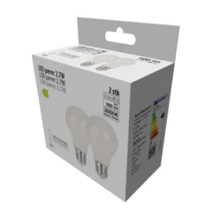 LED-pære standard 2,7 W E27 2-pk.