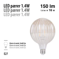 LED-pære Stripes Amber 1,4 W E27