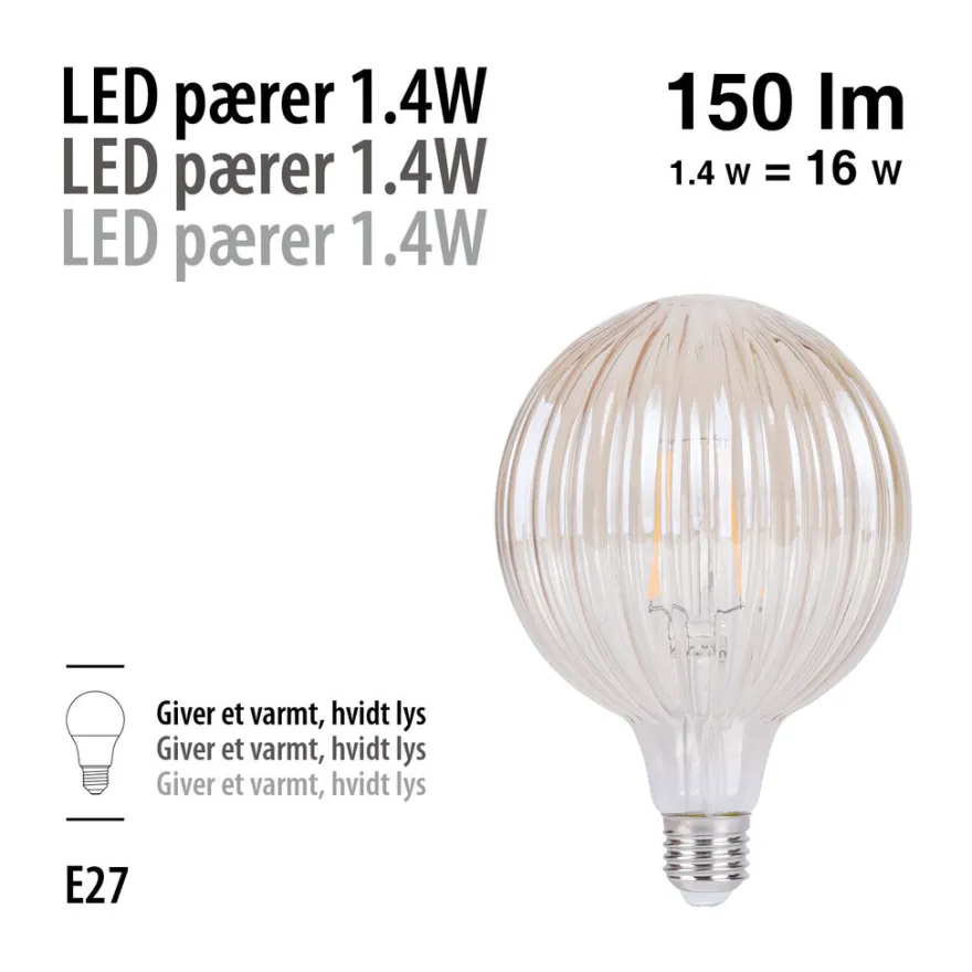 LED-pære Stripes Amber 1,4 W E27