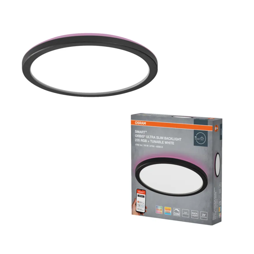 LEDVANCE SMART+ Orbis Ultra Slim Backlight Ø235 mm RGB