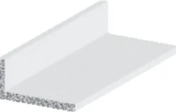 Listeprofil aluminium hvid 10 x 15 x 1000 mm