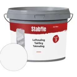 Loftmaling glans 3 hvid 4,5 liter - Stabile®