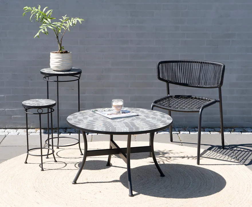 Loungebord Rom mosaik Ø76 cm - Sunlife®