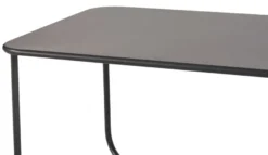 Loungesæt 4 dele sort stel/grå hynder