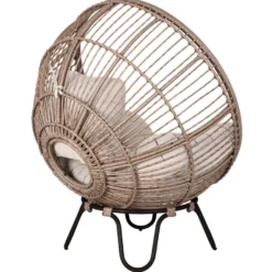 Loungestol Louisiana natur/sort inkl. hynde - Sunlife®