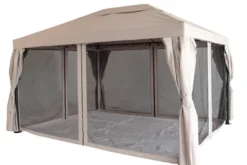 Luksus pavillon 3 x 4 m beige og sort
