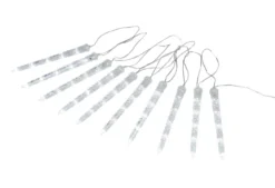 Lyskæde m/istapper 10 LED hvid 9,5 meter