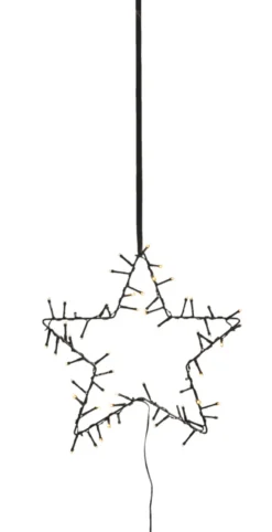 Lysstjerne spyd/ophæng 30 cm