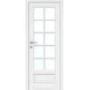 Massiv hvidmalet enkelt glasdør 72,5 x 204 cm