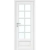 Massiv hvidmalet enkelt glasdør 82,5 x 204 cm