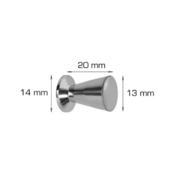 Møbelgreb trapez mat krom 13 mm 2 stk.
