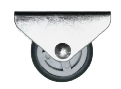 Møbelhjul buk fast grå 30 mm