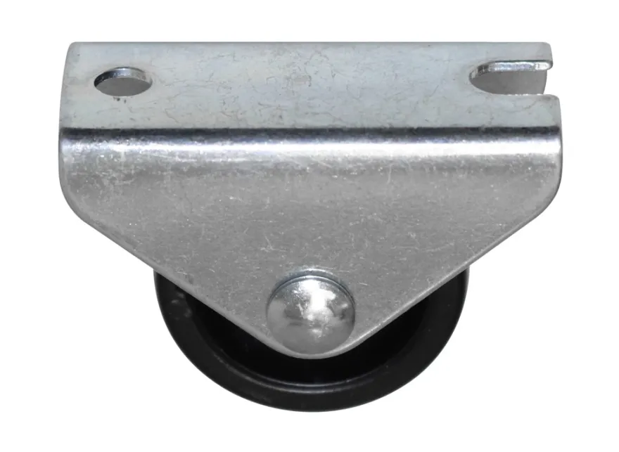 Møbelhjul buk fast sort 30 mm
